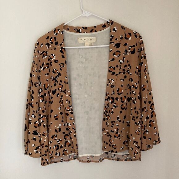 saltwater LUXE Women’s leopard Garvey blazer jacket size small.  EUC! - Picture 3 of 10